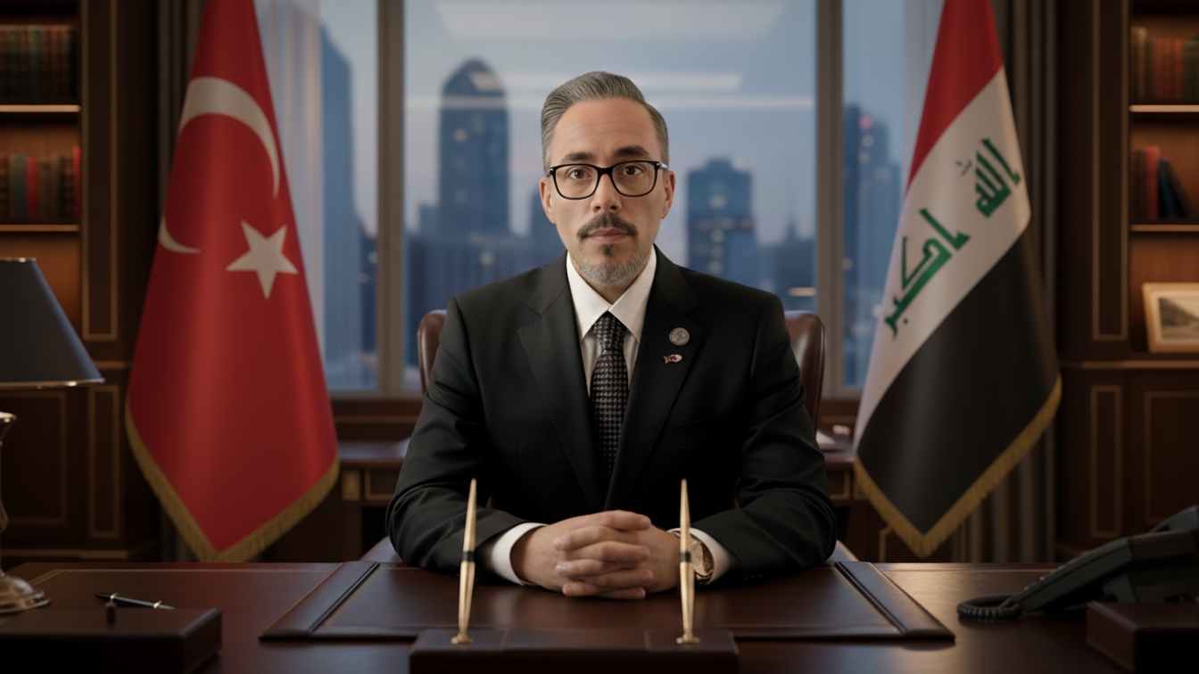 A close-up shot of a business leader in a suit, with a confident expression.